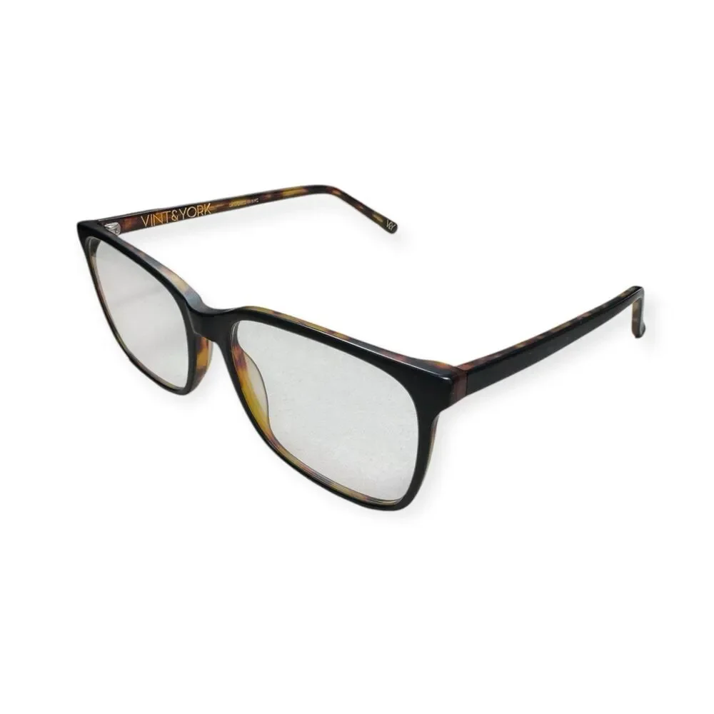 Vint & York Clarence Eyeglasses Tortoise Shell Eyeglasses Full Rim 145mm w/ Case
